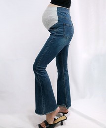 Mela（メラ）の「【マタニティ】オールシーズン着回しOK！美脚フレアデニム（デニムパンツ）」