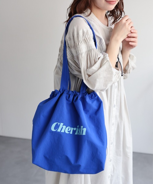 ap retro(アプレトロ)の「ドロストコード巾着ロゴトートバッグ(トートバッグ・レディース・ベージュ/ライトグレー/ブルー/ブラック・FREE)」の9枚目の写真