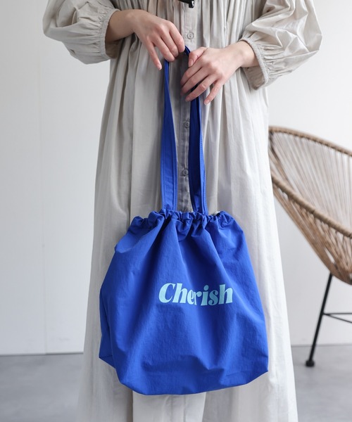 ap retro(アプレトロ)の「ドロストコード巾着ロゴトートバッグ(トートバッグ・レディース・ベージュ/ライトグレー/ブルー/ブラック・FREE)」の10枚目の写真