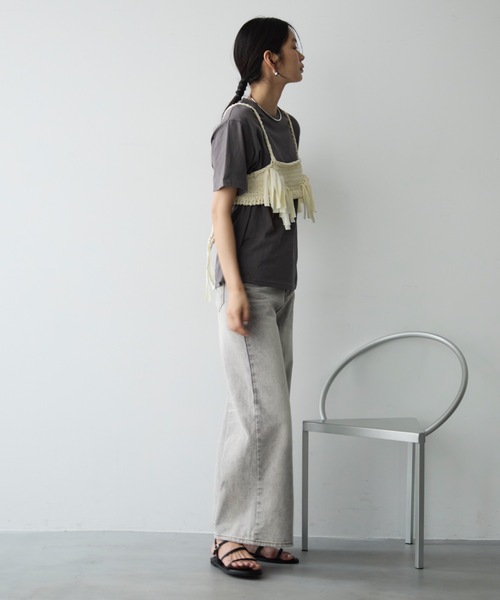 セール】ハンドニッティングフリンジビスチェ（キャミソール