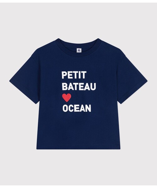 PETIT BATEAU(プチバトー)の「半袖Tシャツ(Tシャツ/カットソー・レディース・ネイビー/オフホワイト・X-SMALL/SMALL/MEDIUM/LARGE)」の4枚目の写真