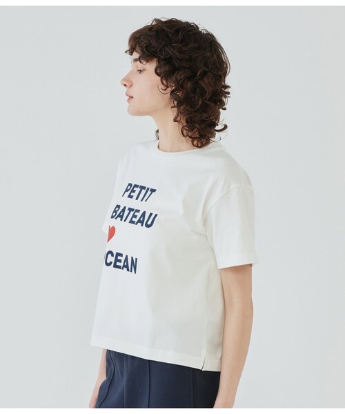 PETIT BATEAU(プチバトー)の「半袖Tシャツ(Tシャツ/カットソー・レディース・ネイビー/オフホワイト・X-SMALL/SMALL/MEDIUM/LARGE)」の7枚目の写真