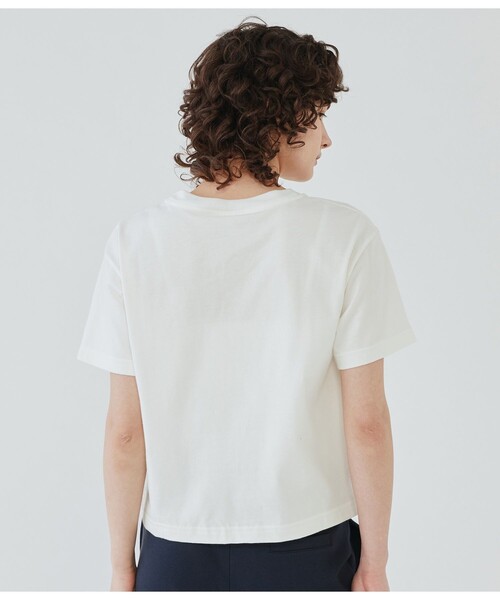 PETIT BATEAU(プチバトー)の「半袖Tシャツ(Tシャツ/カットソー・レディース・ネイビー/オフホワイト・X-SMALL/SMALL/MEDIUM/LARGE)」の8枚目の写真