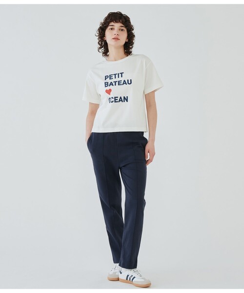 PETIT BATEAU(プチバトー)の「半袖Tシャツ(Tシャツ/カットソー・レディース・ネイビー/オフホワイト・X-SMALL/SMALL/MEDIUM/LARGE)」の9枚目の写真