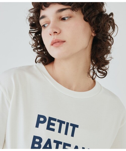 PETIT BATEAU(プチバトー)の「半袖Tシャツ(Tシャツ/カットソー・レディース・ネイビー/オフホワイト・X-SMALL/SMALL/MEDIUM/LARGE)」の10枚目の写真