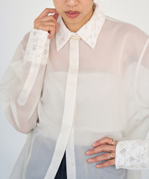 IENA イエナ　コットン　シャツ　ブラウス　白　長袖　S　シンプル IENA｜イエナのシャツ/ブラウス（ホワイト/白色系・無地）通販