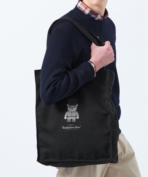 MACKINTOSH PHILOSOPHY（ﾏｯｷﾝﾄｯｼｭ ﾌｨﾛｿﾌｨｰ）の「バッキンガムベア キャンバストートバッグ（トートバッグ・メンズ・ブラック・FREE）」の2枚目の写真