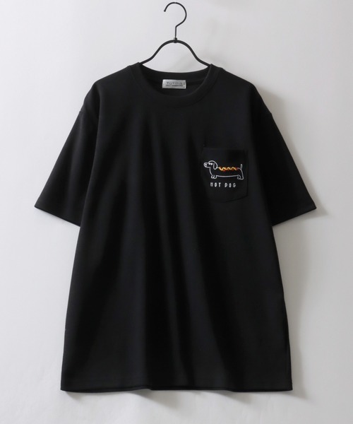SITRY（シトリー）の「Animal Embroidery Pocket T-Shirt/アニマル ワンポイント刺繍 ポケット 半袖Tシャツ レディース メンズ（Tシャツ/カットソー・レディース・ブルー系その他/ネイビー/アッシュグレー/ホワイト系その他/ホワイト/ブルー/オフホワイト/ブルー系その他4/ブルー系その他3/ブルー系その他2/ブルーグリーン/スミクロ/ブラック/ホワイト系その他2/イエロー・M/LL/L）」の22枚目の写真