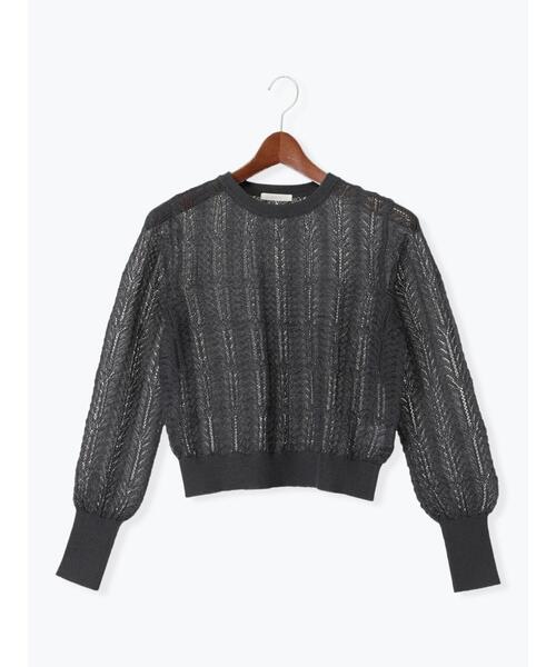 Te chichi（テチチ）の「レーシーニットプルオーバー（セットアップ可《2025spring catalog item》（ニット/セーター・レディース・チャコールグレー/オフホワイト・F）」の15枚目の写真