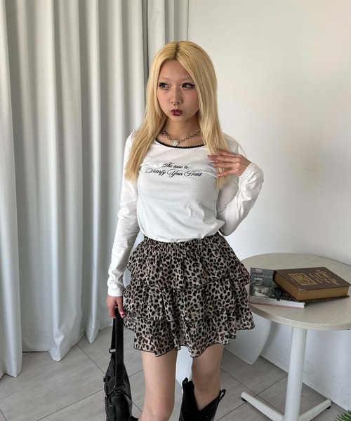 sedacle girl(セダクルガール)の「ピコレースロングスリーブT(Tシャツ/カットソー・レディース・ブラック/ホワイト/グレー/ホワイト系その他・SMALL/MEDIUM)」の6枚目の写真