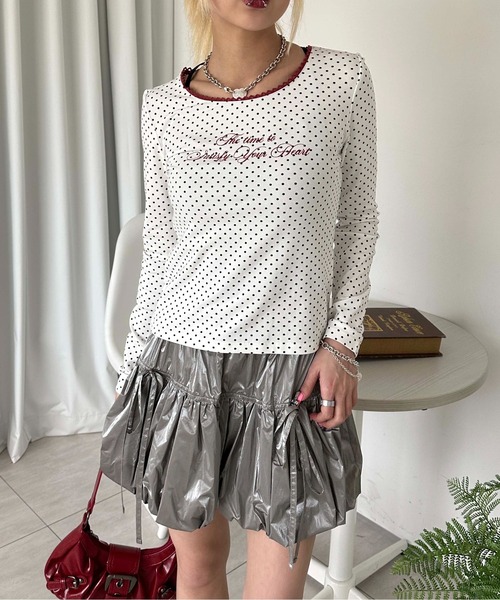 sedacle girl(セダクルガール)の「ピコレースロングスリーブT(Tシャツ/カットソー・レディース・ブラック/ホワイト/グレー/ホワイト系その他・SMALL/MEDIUM)」の12枚目の写真