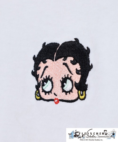 BETTY BOOP(ベティ・ブープ)の「BETTY BOOP(TM)/ ベティー ブープ(TM) 天竺長袖Tシャツ(Tシャツ/カットソー・メンズ・ブラック/オフホワイト/杢グレー/ホワイト/レッド/チャコール・M/L/LL)」の13枚目の写真
