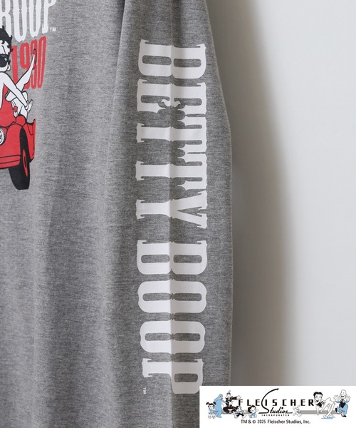 BETTY BOOP(ベティ・ブープ)の「BETTY BOOP(TM)/ ベティー ブープ(TM) 天竺長袖Tシャツ(Tシャツ/カットソー・メンズ・ブラック/オフホワイト/杢グレー/ホワイト/レッド/チャコール・M/L/LL)」の18枚目の写真