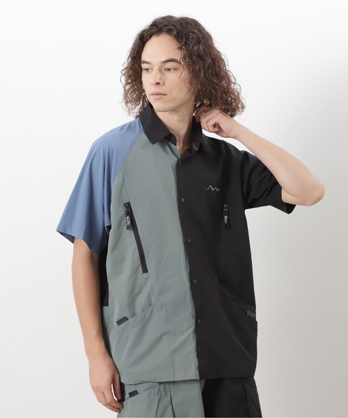 MANASTASH（マナスタッシュ）の「MANASTASH/マナスタッシュ  RIVER SHIRT/リバーシャツ（シャツ/ブラウス・メンズ・ブラック/その他/ブルーグレー/グリーン系その他・S/M/L/XL）」の4枚目の写真