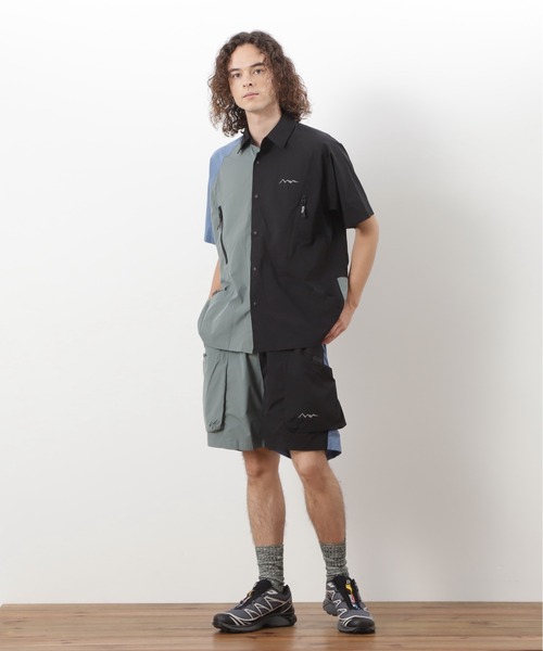 MANASTASH（マナスタッシュ）の「MANASTASH/マナスタッシュ  RIVER SHIRT/リバーシャツ（シャツ/ブラウス・メンズ・ブラック/その他/ブルーグレー/グリーン系その他・S/M/L/XL）」の18枚目の写真