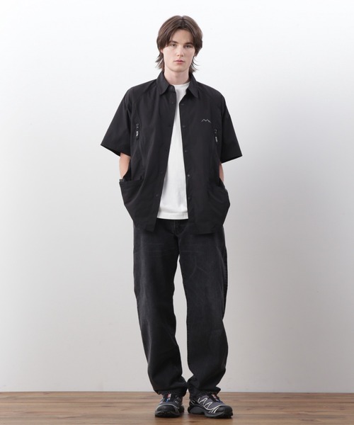 MANASTASH（マナスタッシュ）の「MANASTASH/マナスタッシュ  RIVER SHIRT/リバーシャツ（シャツ/ブラウス・メンズ・ブラック/その他/ブルーグレー/グリーン系その他・S/M/L/XL）」の9枚目の写真