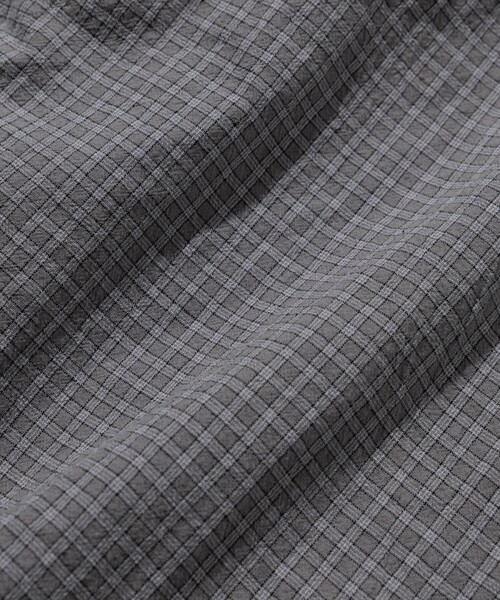 HINSON（ヒンソン）の「HINSON/ヒンソン レギュラーカラー ショートスリーブチェックシャツ/シワ加工/リラックスフィット（シャツ/ブラウス・メンズ・オフホワイト/サックスブルー/グレー・LARGE/MEDIUM）」の18枚目の写真