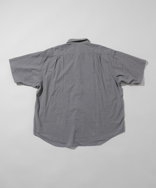 HINSON（ヒンソン）の「HINSON/ヒンソン レギュラーカラー ショートスリーブチェックシャツ/シワ加工/リラックスフィット（シャツ/ブラウス・メンズ・オフホワイト/サックスブルー/グレー・LARGE/MEDIUM）」の19枚目の写真