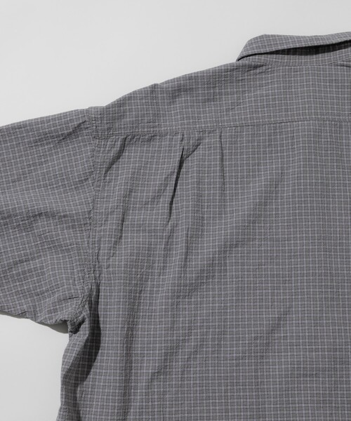 HINSON（ヒンソン）の「HINSON/ヒンソン レギュラーカラー ショートスリーブチェックシャツ/シワ加工/リラックスフィット（シャツ/ブラウス・メンズ・オフホワイト/サックスブルー/グレー・LARGE/MEDIUM）」の20枚目の写真