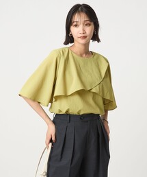 「green label relaxing」 長袖ブラウス SHORT イエロー レディース green label relaxing｜グリーンレーベル リラクシング