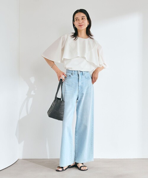 セール】Breeze Cool ケープ ブラウス -マシンウォッシャブル・吸水速