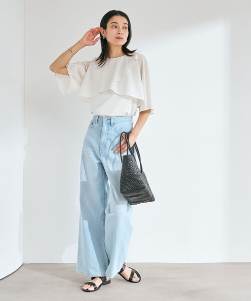 セール】Breeze Cool ケープ ブラウス -マシンウォッシャブル・吸水速