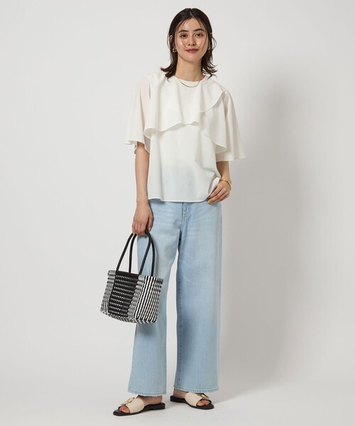 green label relaxing ブリーズクールケープ ブラウス グレー UNITED ARROWS green label relaxing｜Breeze Cool ケープ