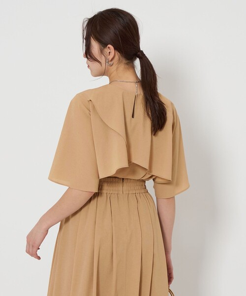 green label relaxing・Breeze Coolケープ ブラウス green label relaxing（グリーンレーベルリラクシング）の