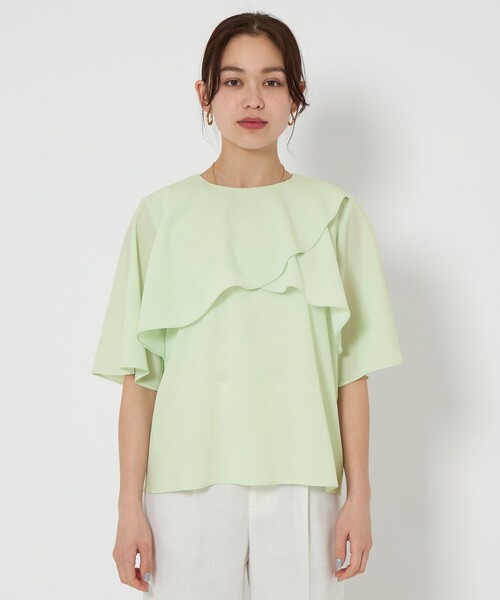 新品★グリーンレーベルリラクシング2024SS 2WAYケープ ブラウス UNITED ARROWS green label relaxing｜2WAY ケープ ブラウス