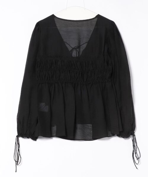 セール】シャーリングチュニックトップス（シャツ/ブラウス）｜CASA