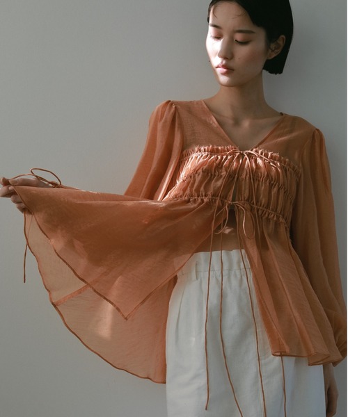 【お値下げ】シャーリングチュニックトップス　CASA FLINE セール】シャーリングチュニックトップス（シャツ/ブラウス）｜CASA