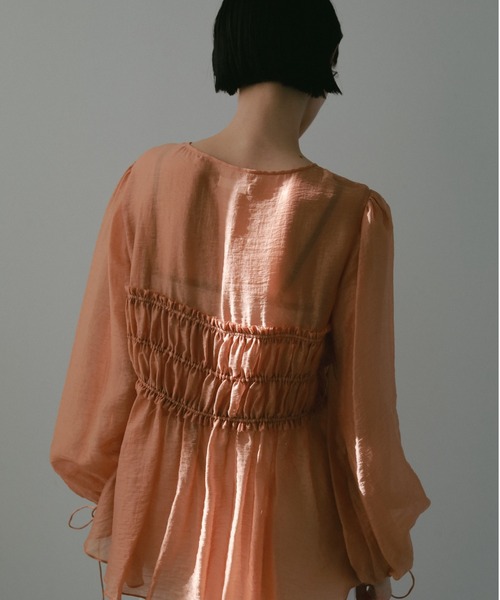 セール】シャーリングチュニックトップス（シャツ/ブラウス）｜CASA