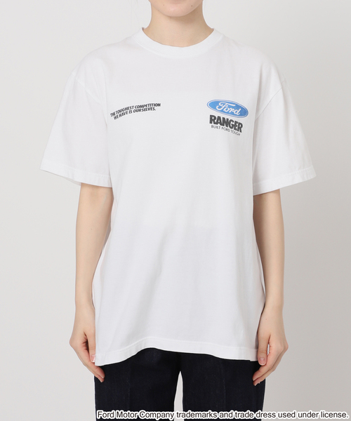 B.C STOCK(ベーセーストック)の「GOOD ROCK SPEED/グッドロックスピード FORD TEE(Tシャツ/カットソー・レディース・ホワイト/ホワイト系その他/チャコールグレー/ホワイト×ホワイト・FREE)」の13枚目の写真
