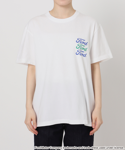B.C STOCK(ベーセーストック)の「GOOD ROCK SPEED/グッドロックスピード FORD TEE(Tシャツ/カットソー・レディース・ホワイト/ホワイト系その他/チャコールグレー/ホワイト×ホワイト・FREE)」の8枚目の写真
