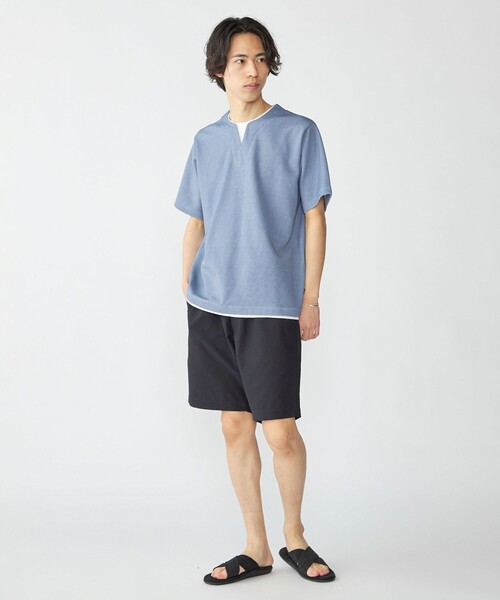 SHIPS(シップス)の「SHIPS: キー ネック フェイクレイヤード Tシャツ(Tシャツ/カットソー・メンズ・ライトグレー/ライトブルー/ネイビー/オフホワイト・SMALL/MEDIUM/LARGE/X-LARGE)」の6枚目の写真