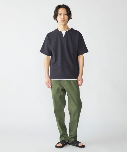SHIPS(シップス)の「SHIPS: キー ネック フェイクレイヤード Tシャツ(Tシャツ/カットソー・メンズ・ライトグレー/ライトブルー/ネイビー/オフホワイト・SMALL/MEDIUM/LARGE/X-LARGE)」の7枚目の写真