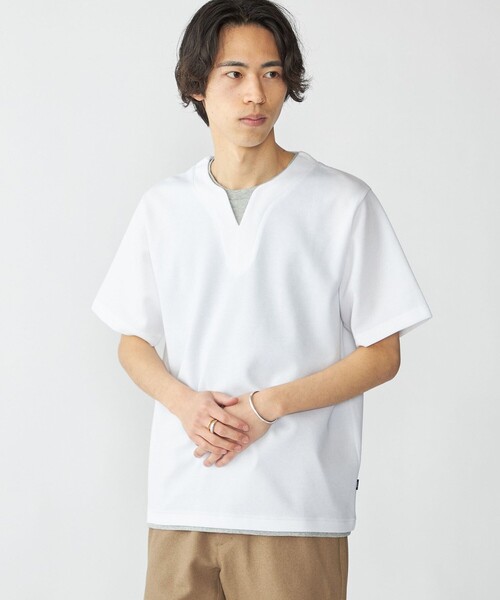 SHIPS(シップス)の「SHIPS: キー ネック フェイクレイヤード Tシャツ(Tシャツ/カットソー・メンズ・ライトグレー/ライトブルー/ネイビー/オフホワイト・SMALL/MEDIUM/LARGE/X-LARGE)」の18枚目の写真