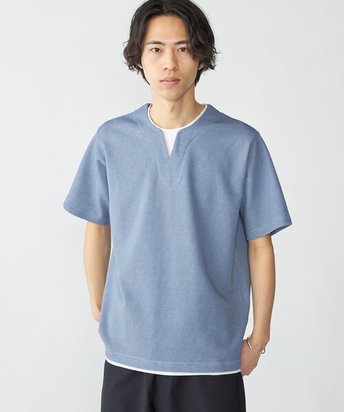 SHIPS(シップス)の「SHIPS: キー ネック フェイクレイヤード Tシャツ(Tシャツ/カットソー・メンズ・ライトグレー/ライトブルー/ネイビー/オフホワイト・SMALL/MEDIUM/LARGE/X-LARGE)」の21枚目の写真