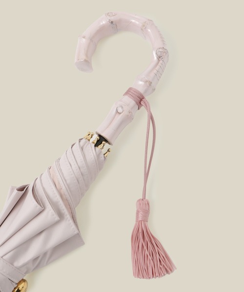 ROPE'（ロペ）の「【晴雨兼用・高機能】スライド式 ショートバンブーパラソル【UVカット/遮光・遮熱・防水効果】（長傘・レディース・ピンク系その他2/ブラック/ブルー系その他4/オフホワイト・FREE）」の6枚目の写真