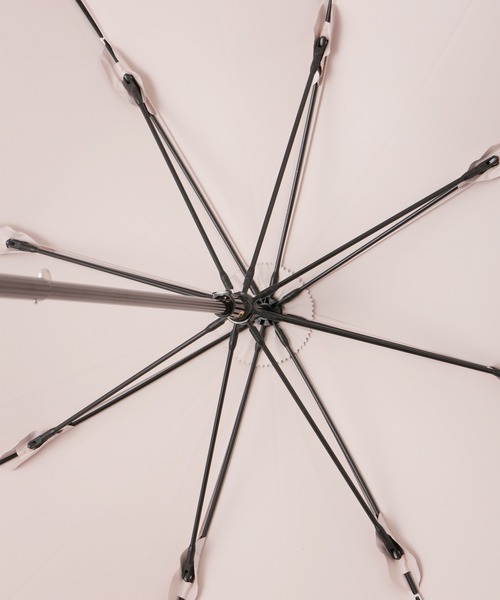 ROPE'（ロペ）の「【晴雨兼用・高機能】スライド式 ショートバンブーパラソル【UVカット/遮光・遮熱・防水効果】（長傘・レディース・ピンク系その他2/ブラック/ブルー系その他4/オフホワイト・FREE）」の11枚目の写真