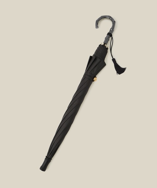 ROPE'（ロペ）の「【晴雨兼用・高機能】スライド式 ショートバンブーパラソル【UVカット/遮光・遮熱・防水効果】（長傘・レディース・ピンク系その他2/ブラック/ブルー系その他4/オフホワイト・FREE）」の13枚目の写真