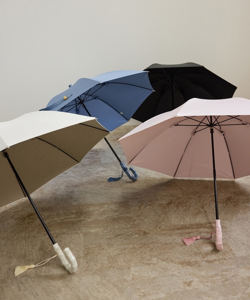 ROPE'（ロペ）の「【晴雨兼用・高機能】スライド式 ショートバンブーパラソル【UVカット/遮光・遮熱・防水効果】（長傘・レディース・ピンク系その他2/ブラック/ブルー系その他4/オフホワイト・FREE）」の18枚目の写真