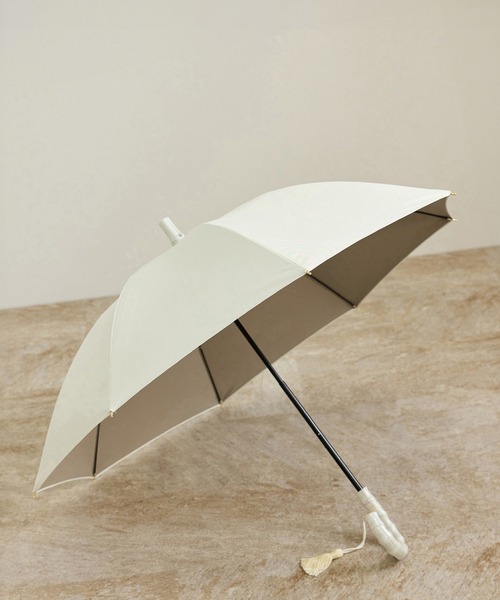 ROPE'（ロペ）の「【晴雨兼用・高機能】スライド式 ショートバンブーパラソル【UVカット/遮光・遮熱・防水効果】（長傘・レディース・ピンク系その他2/ブラック/ブルー系その他4/オフホワイト・FREE）」の19枚目の写真