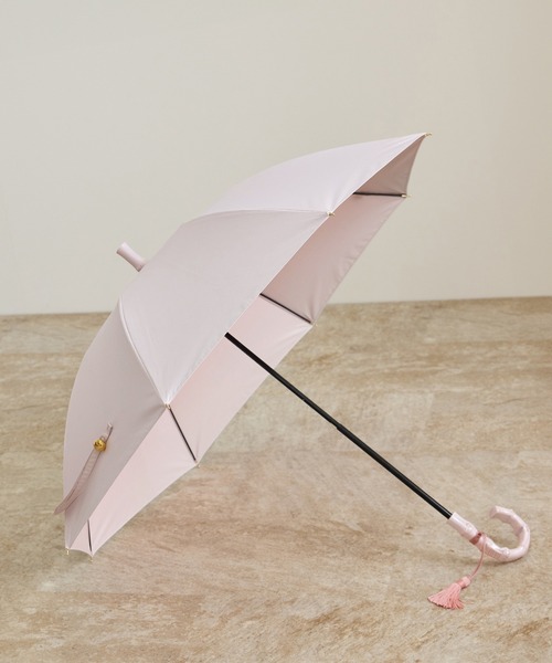 ROPE'（ロペ）の「【晴雨兼用・高機能】スライド式 ショートバンブーパラソル【UVカット/遮光・遮熱・防水効果】（長傘・レディース・ピンク系その他2/ブラック/ブルー系その他4/オフホワイト・FREE）」の22枚目の写真