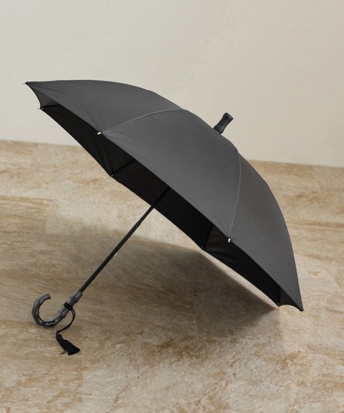 ROPE'（ロペ）の「【晴雨兼用・高機能】スライド式 ショートバンブーパラソル【UVカット/遮光・遮熱・防水効果】（長傘・レディース・ピンク系その他2/ブラック/ブルー系その他4/オフホワイト・FREE）」の20枚目の写真