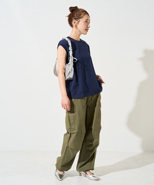 FREAK'S STORE(フリークスストア)の「限定展開 ノースリーブ Tシャツ(Tシャツ/カットソー・レディース・サックスブルー/レッド/その他13/ワインレッド/グレー/オフホワイト/ベージュ/ブラウン/ネイビー/ブラック・フリ-)」の19枚目の写真