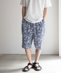 レディースのパンツ（ブルー・ネイビー/青色系・花柄