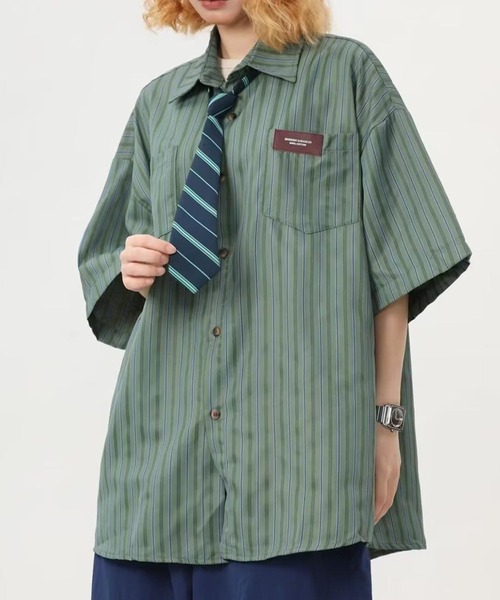 ストライプ柄 フリース風 半袖Tシャツ STAR&STRIPE [スターアンドストライプ] ボーダーリンガーTシャツ