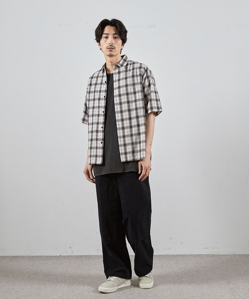 RATTLE TRAP（ラトルトラップ）の「アメリカンチェックレギュラーカラー半袖シャツ（シャツ/ブラウス・メンズ・ネイビー/サックスブルー・L/M/LL）」の22枚目の写真