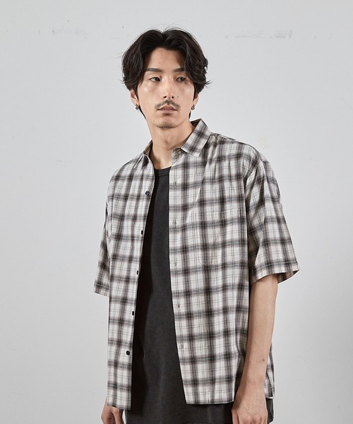 RATTLE TRAP（ラトルトラップ）の「アメリカンチェックレギュラーカラー半袖シャツ（シャツ/ブラウス・メンズ・ネイビー/サックスブルー・L/M/LL）」の5枚目の写真
